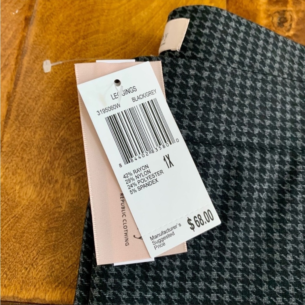 Philosophy Hounds tooth Leggings, Sz 1X
